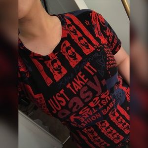 “Just Take It Easy” Red/Black T-shirt